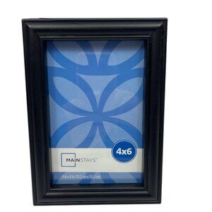 Mainstays 4x6 Black Photo Frame With Easel Back & Wall Mount Options
